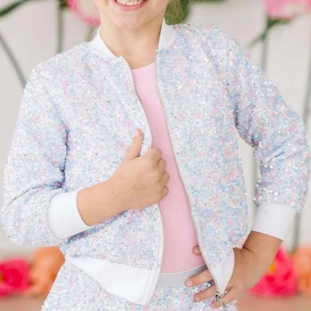 COTTON CANDY SEQUIN JACKET Sparkly Sequin Jacket